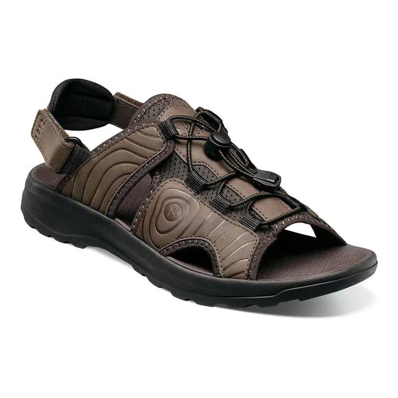 Nunn Bush Huck Bungee Sandals Men size 12 Brown Adjustable Open Toe Comfort Shoe main image 8